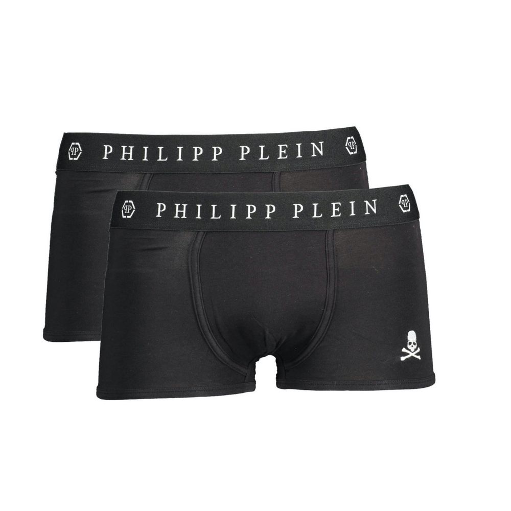 

Черные хлопковые мужские боксеры Philipp Plein