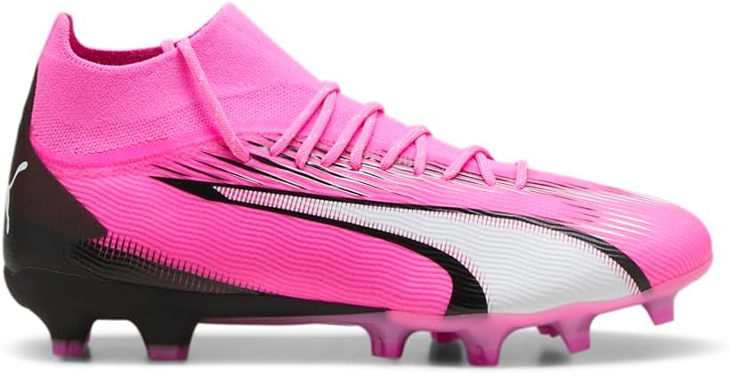 

Мужские бутсы Puma Ultra Pro для твердого и искусственного покрытия, белый/черный/розовый