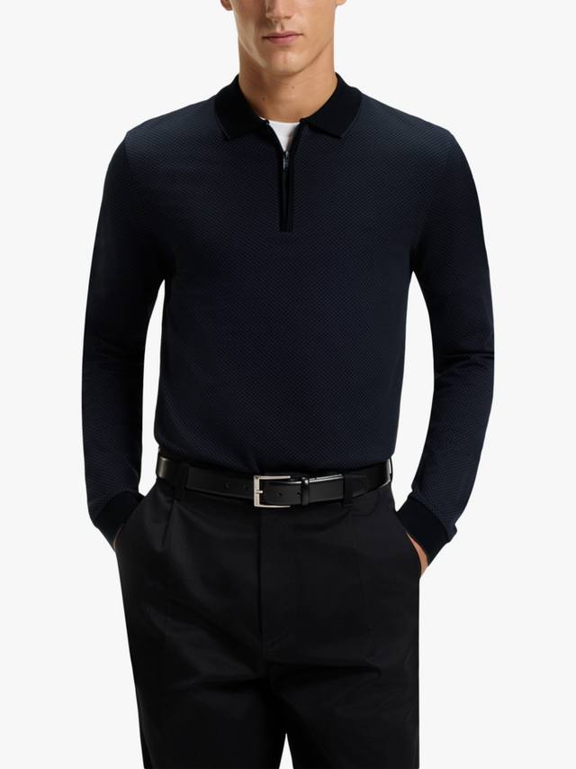 

Байка BOSS с воротником-стойкой HUGO BOSS, Black