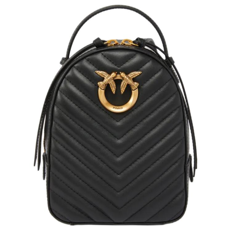 

PINKO Кожаный мини-рюкзак Love Bag, черный, женский