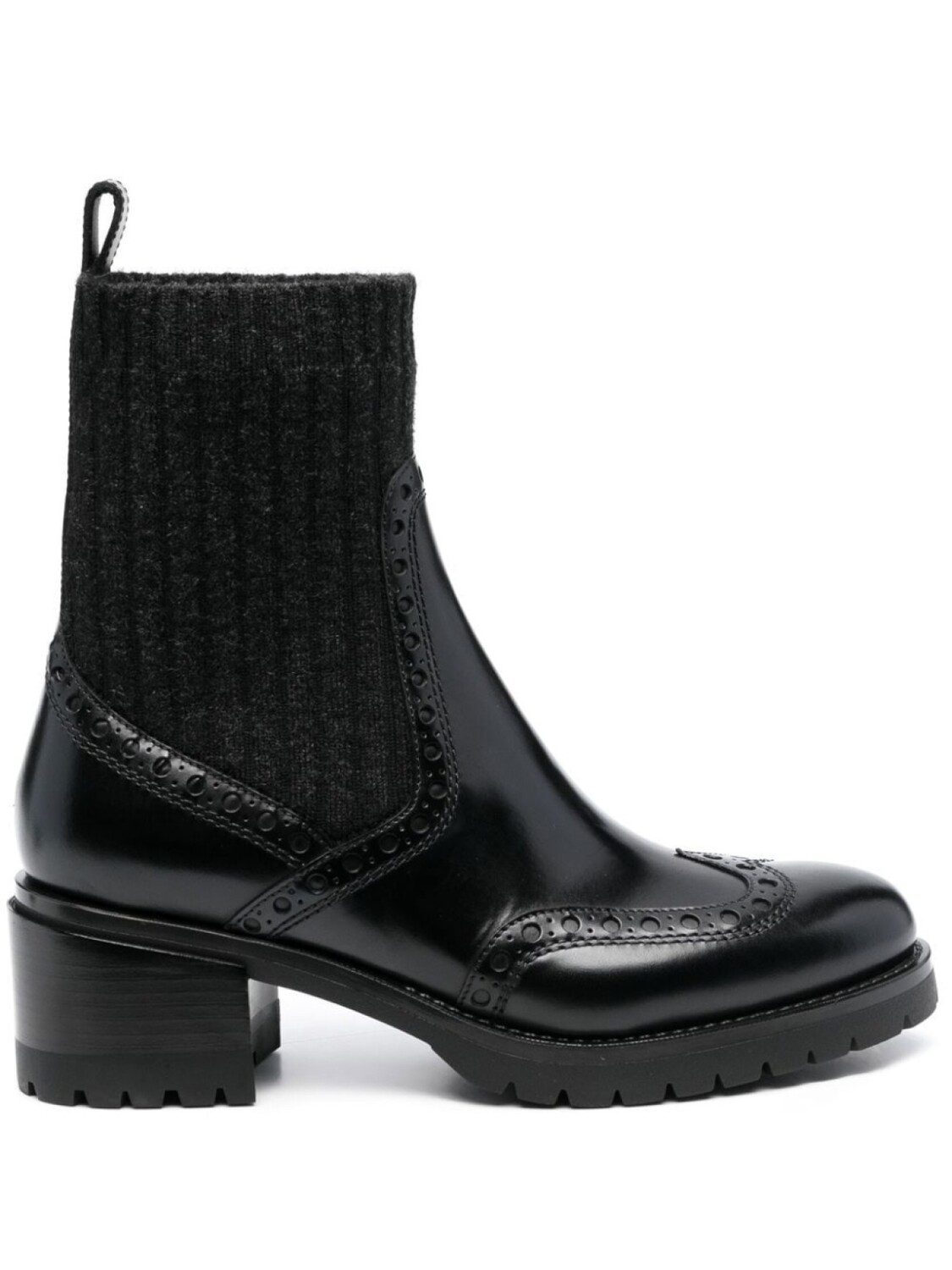 

Santoni ботинки с носочной вставкой, черный