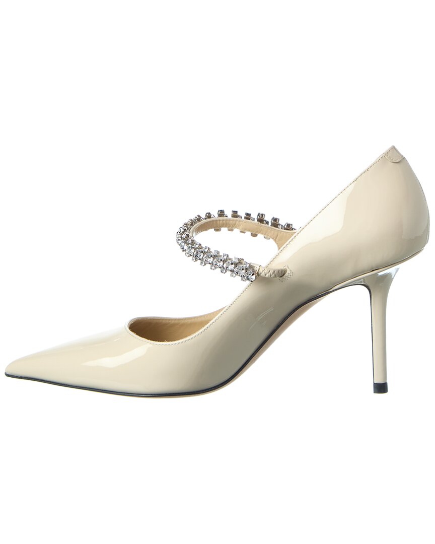 Jimmy Choo Bing 85 Patent Pump, белый — фото 2