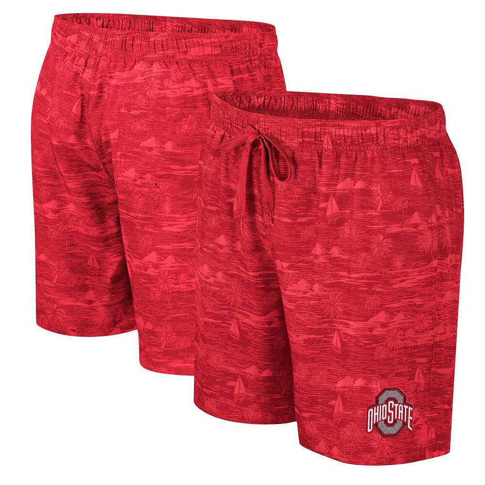 

Мужские шорты для плавания Colosseum Scarlet Ohio State Buckeyes Ozark, цвет Osu Red