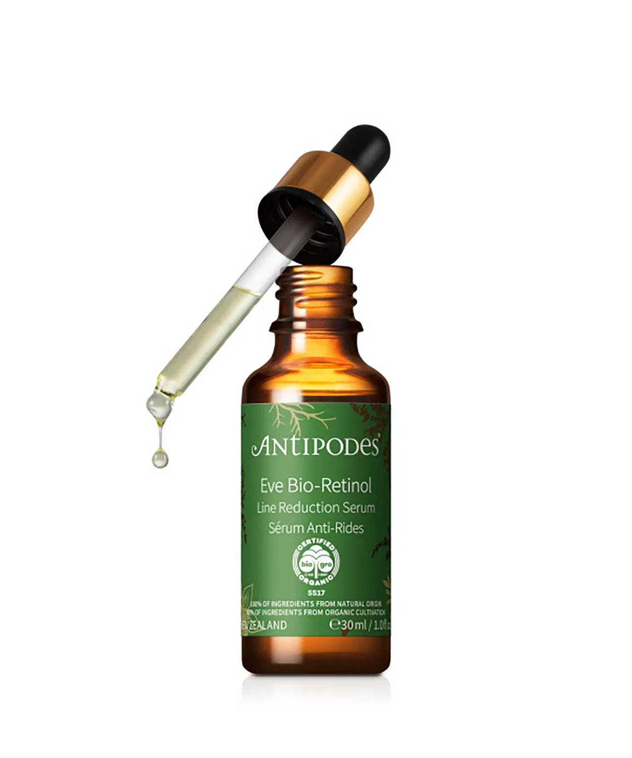 Сыворотка Antipodes — Ночная с бакучиолом и какаи маслом Bio Retinol, 30 мл