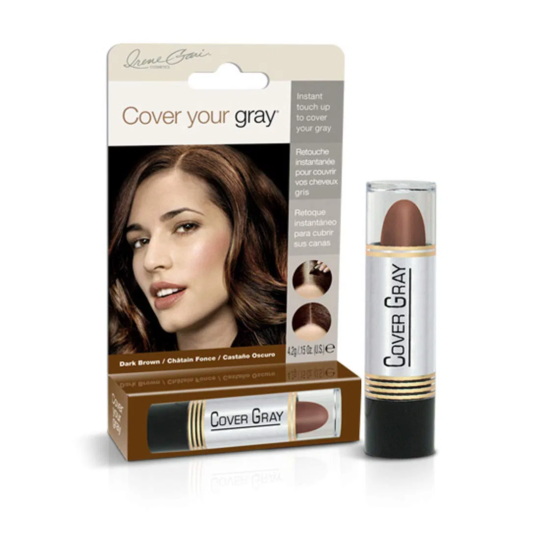 Стик для закрашивания седины Cover Your Gray Instant Touch Up Stick, темно-коричневый Cover Your Gray, Dunkelbraun