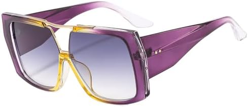 

Новые солнцезащитные очки большого размера 2025 года для женщин, в винтажном стиле, мужские солнцезащитные очки зеленого цвета с защитой от УФ-излучения UV400, роскошные, мужские и женские DSXLY, Purple