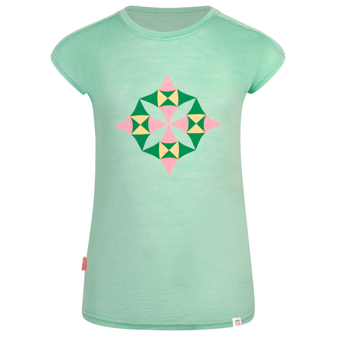 

Рубашка из мериноса Trollkids Girl's Sandefjord T, цвет Sage