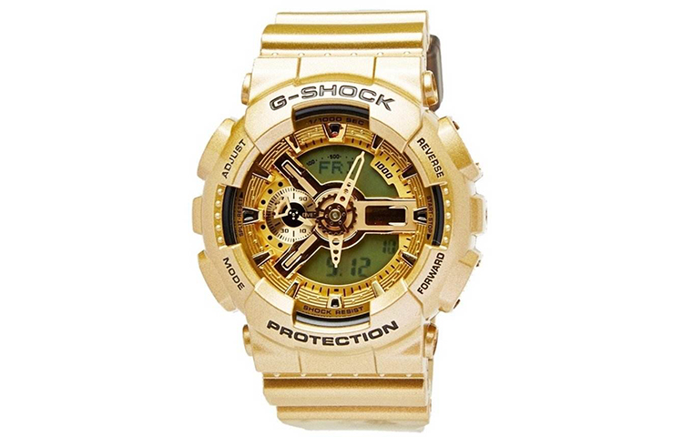

CASIO Часы Men Liquid Crystal/Analog Dual Display Series Yellow Watch GA-110GD-9A