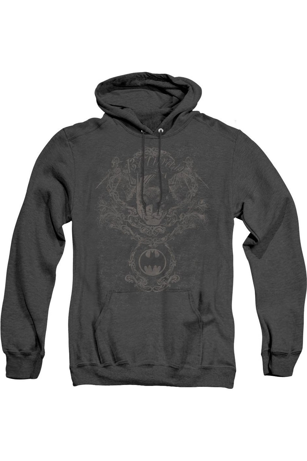

Толстовка с капюшоном Batman Dark Knight Heraldry для взрослых Heather Gildan, черный