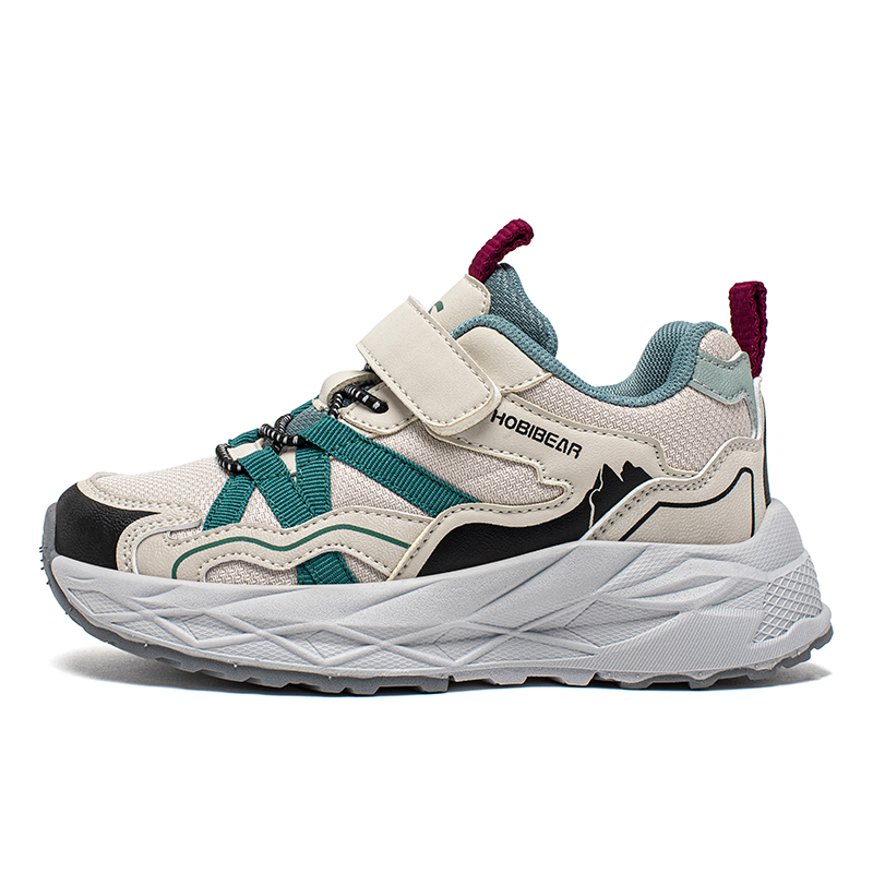 

Амортизаторы Низкие детские кроссовки для повседневной жизни Детская обувь HOBIBEAR, бежевый/зеленый