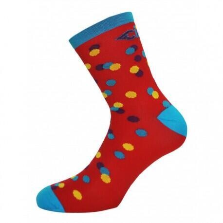 

Красные велосипедные носки в горошек Cinelli Caleido Dots