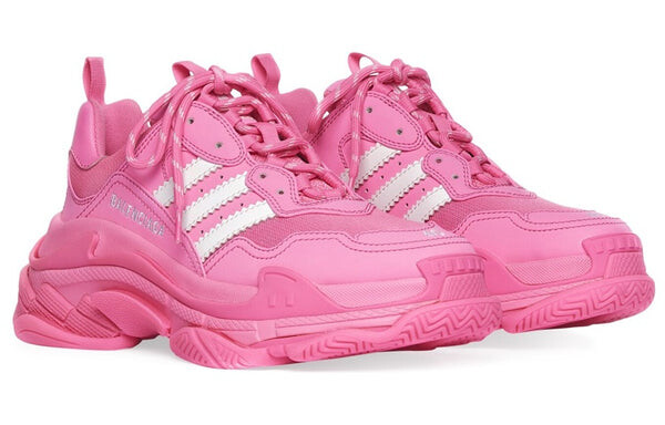 Кроссовки triple s sneaker x adidas 'neon pink' Balenciaga, розовый — фото 2