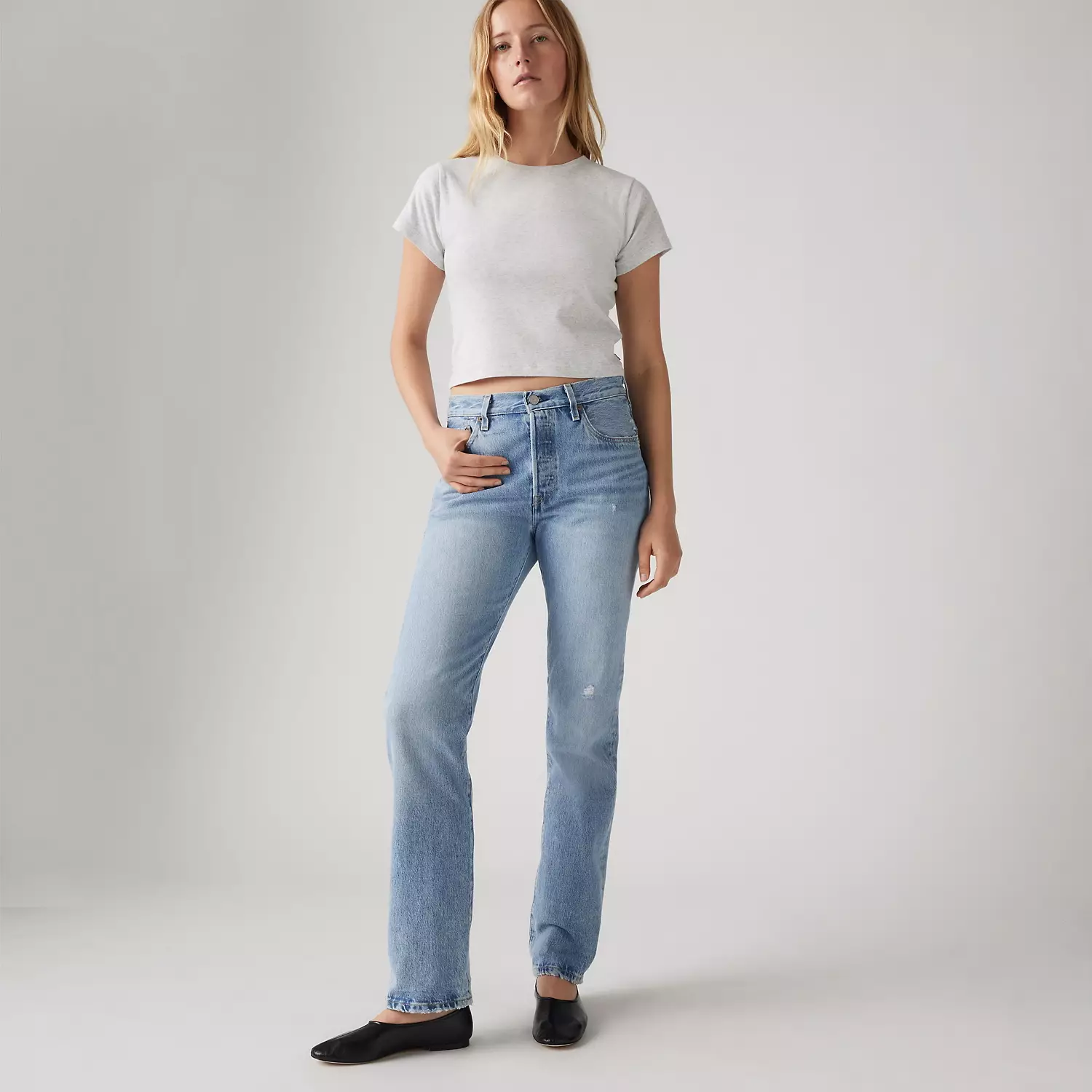 

501 женские джинсы оригинального кроя на растительной основе Levi's, цвет Indigo Botanics - Light Wash