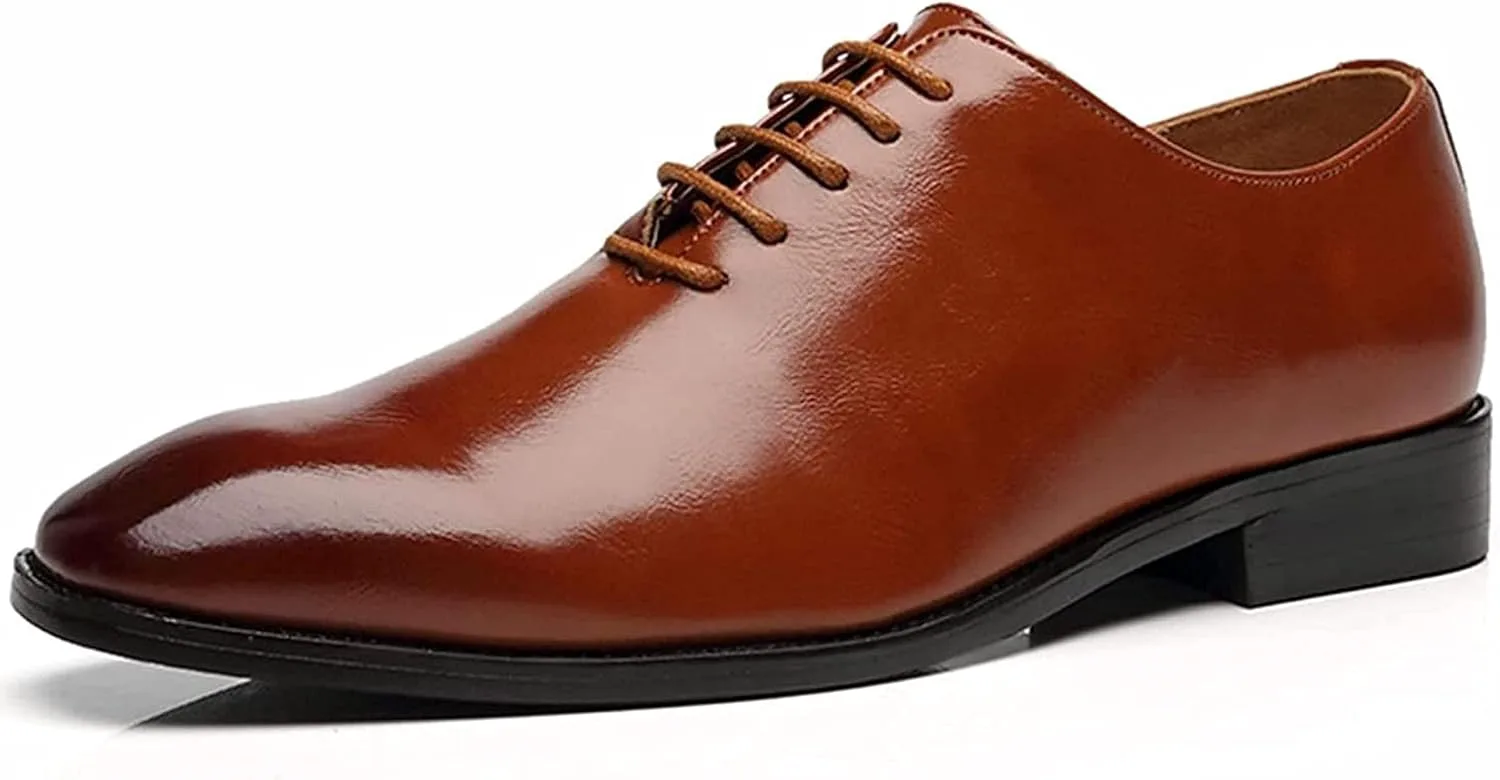 

Мужские деловые туфли Yiozoi, удобные, легкие, с шнуровкой, заостренные, из кожи, офисные, официальные оксфорды, желтый