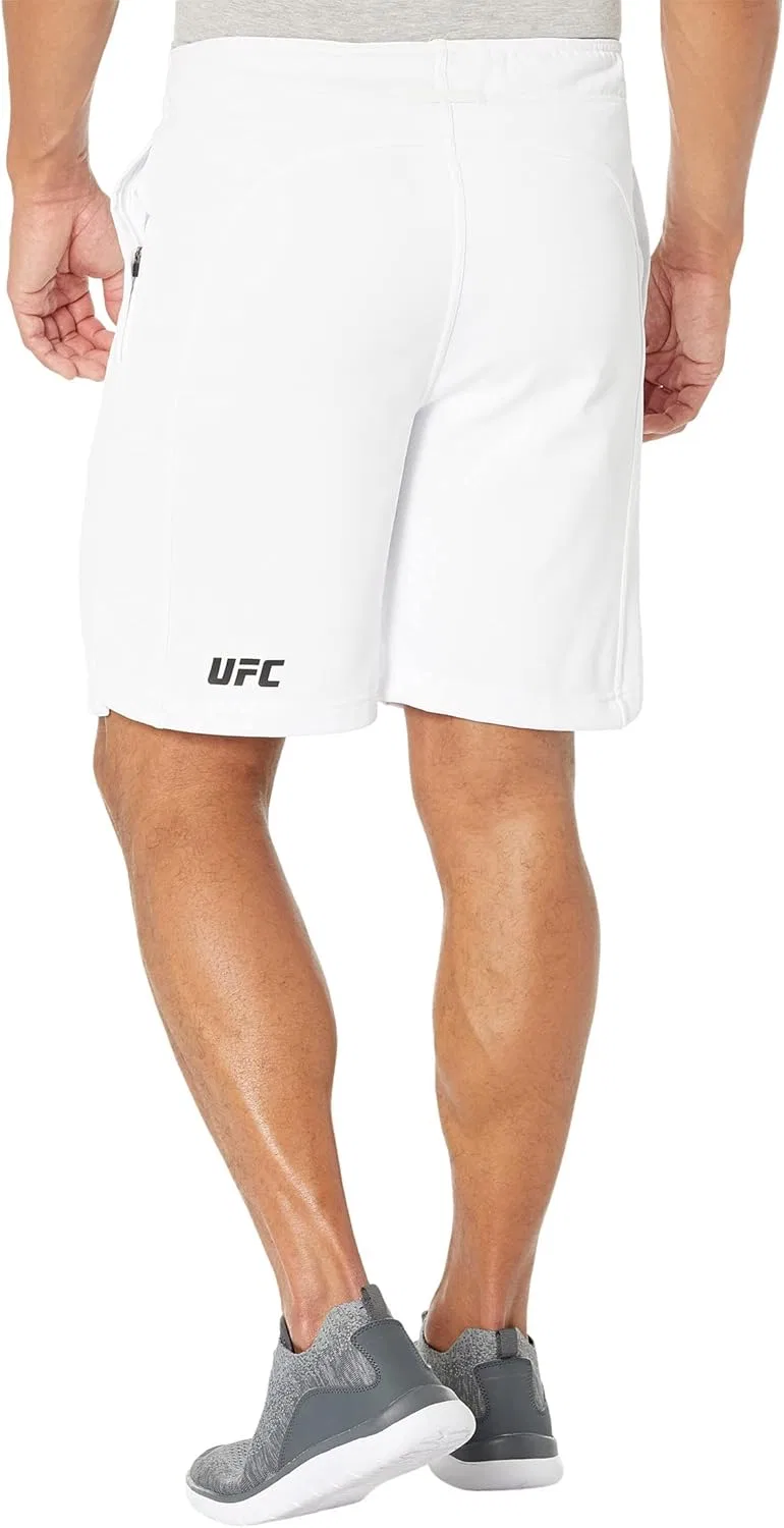 Базовые тренировочные шорты UFC 8 дюймов - спортивная одежда для мужчин - 100% полиэстер - боковые карманы - сублимационная печать, белый — фото 2