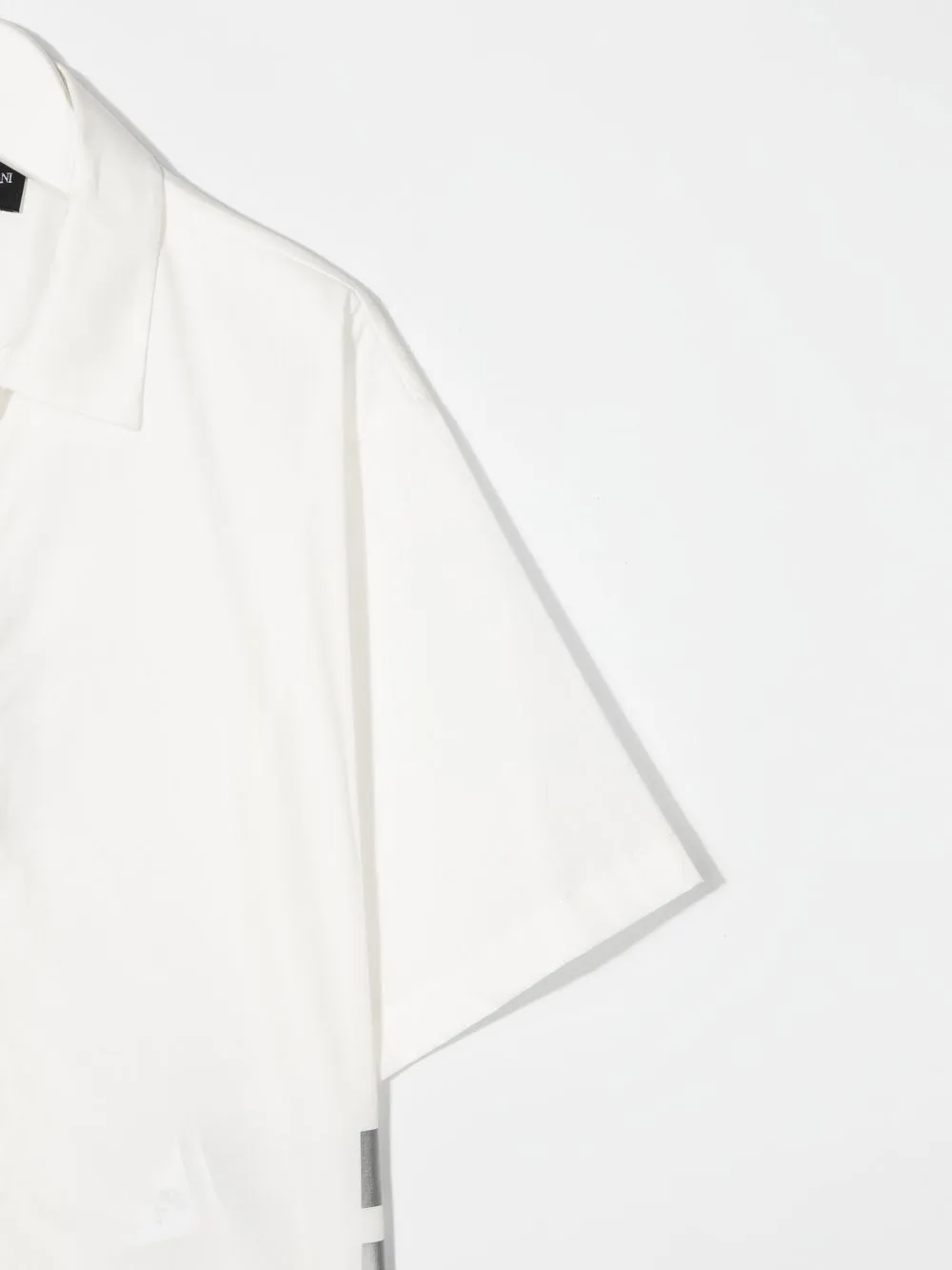 Рубашка с короткими рукавами и логотипом Emporio Armani Kids, белый — фото 3