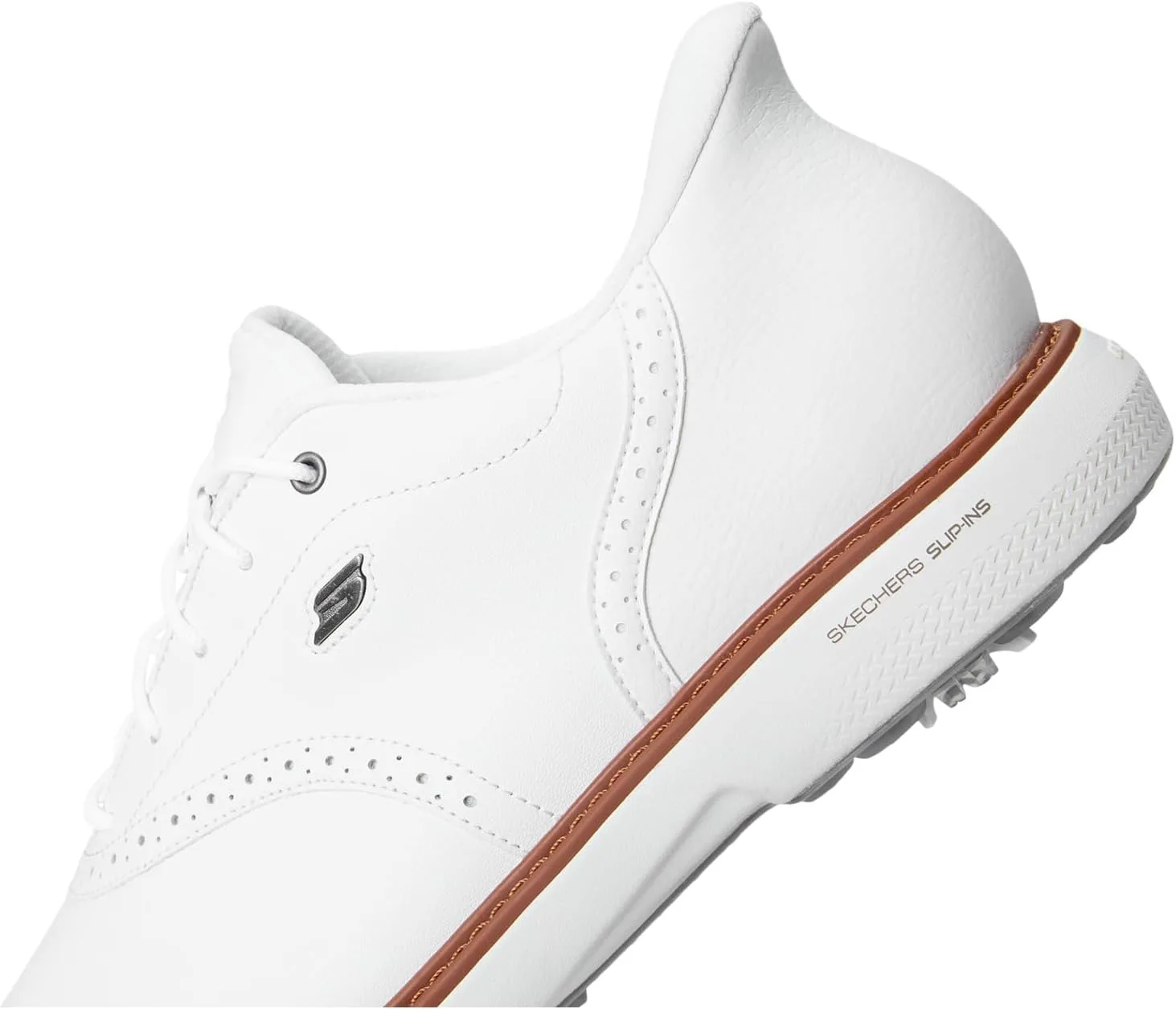 Мужские гольф-кроссовки Skechers Prestige с анатомической стелькой, белый/синий — фото 4