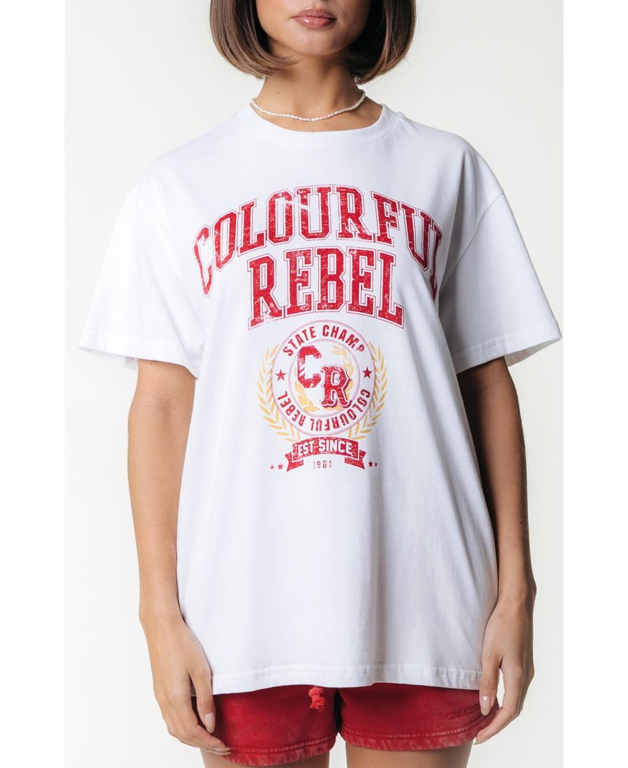 

Женская футболка CR Varsity свободного кроя Colourful Rebel, White, Белый, Женская футболка CR Varsity свободного кроя Colourful Rebel, White