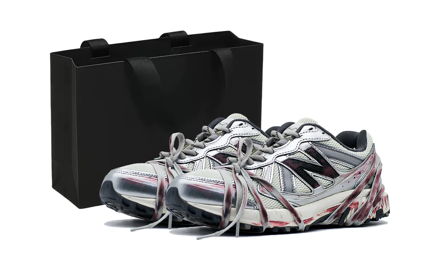 

New Balance Дышащие низкие кроссовки для бега NB 410 V5 Unisex White Silver 2E