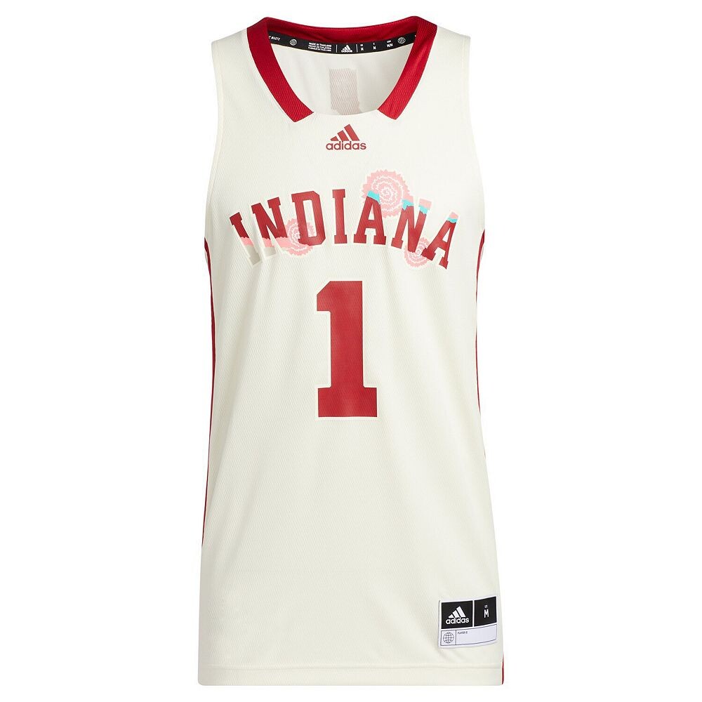 

Мужские кроссовки adidas Cream Indiana Hoosiers Honoring Black Excellence Replica Basketball Jersey Adidas, цвет Ind Beige