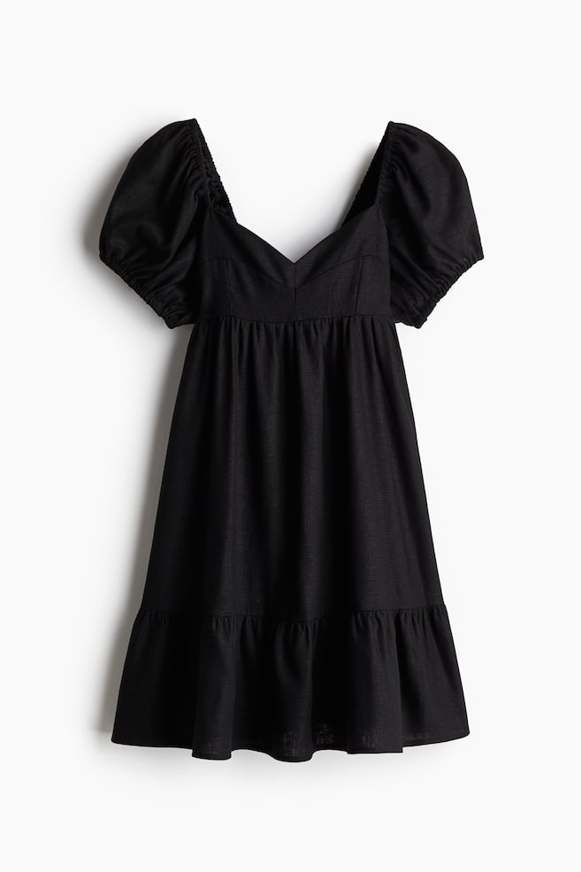 

Платье с рукавами-фонариками H&M, черный