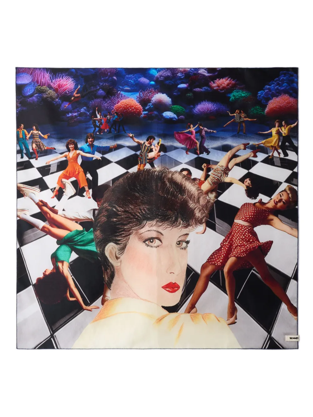 

Шарф Brigette с принтом Sunnei, черный