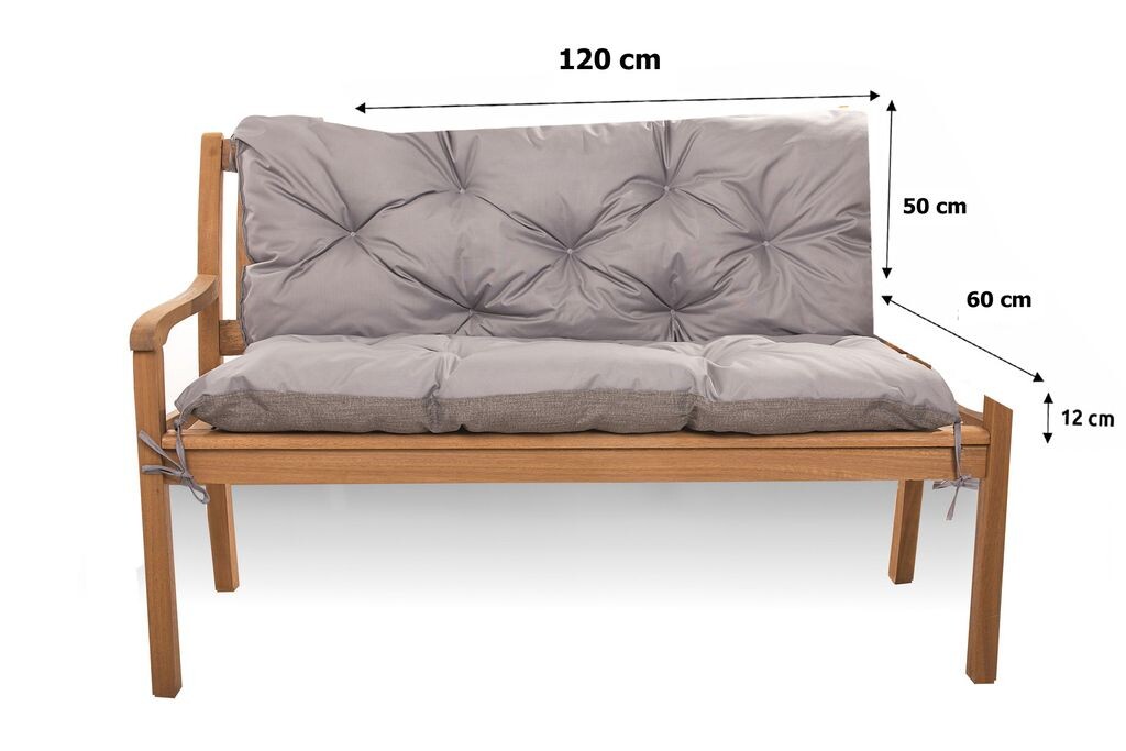 

Подушка для скамейки 120x60x50 синий | Подушка для садовой скамейки | Уличная подушка | Подушка для сиденья скамья | подушка для качелей Hollywood на открытом воздухе Setgarden, серый