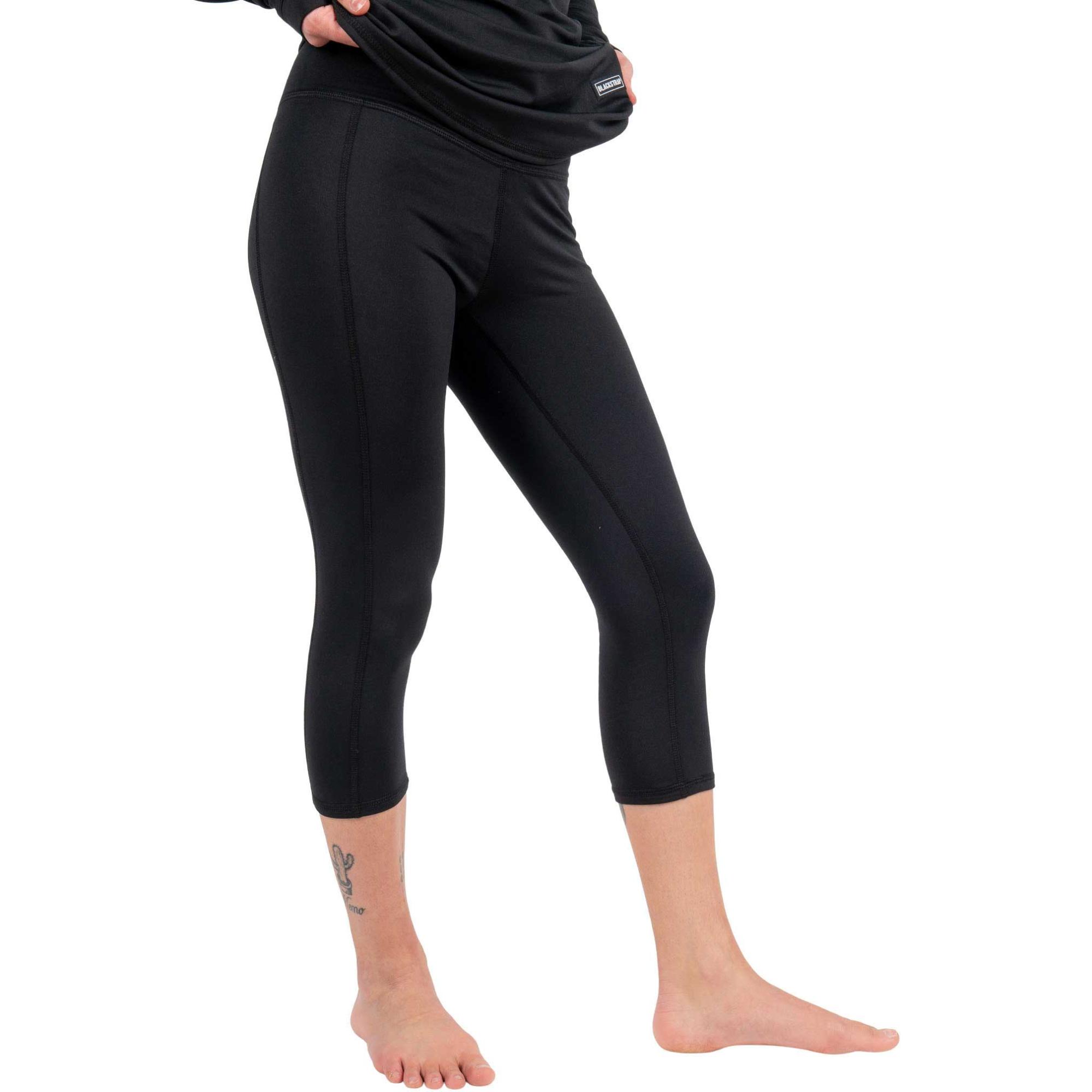 

Женские термолеггинсы-базовый слой длиной три четверти Blackstrap, Black