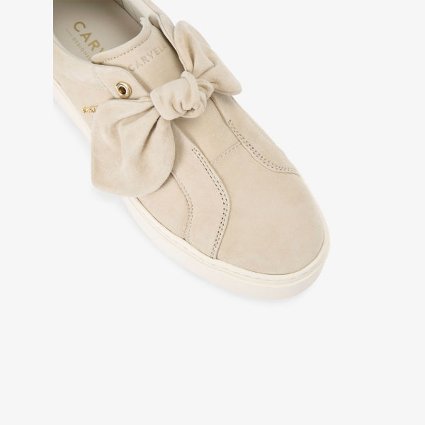 Туфли замшевые Carvela Chiara Bow, бежевый — фото 4