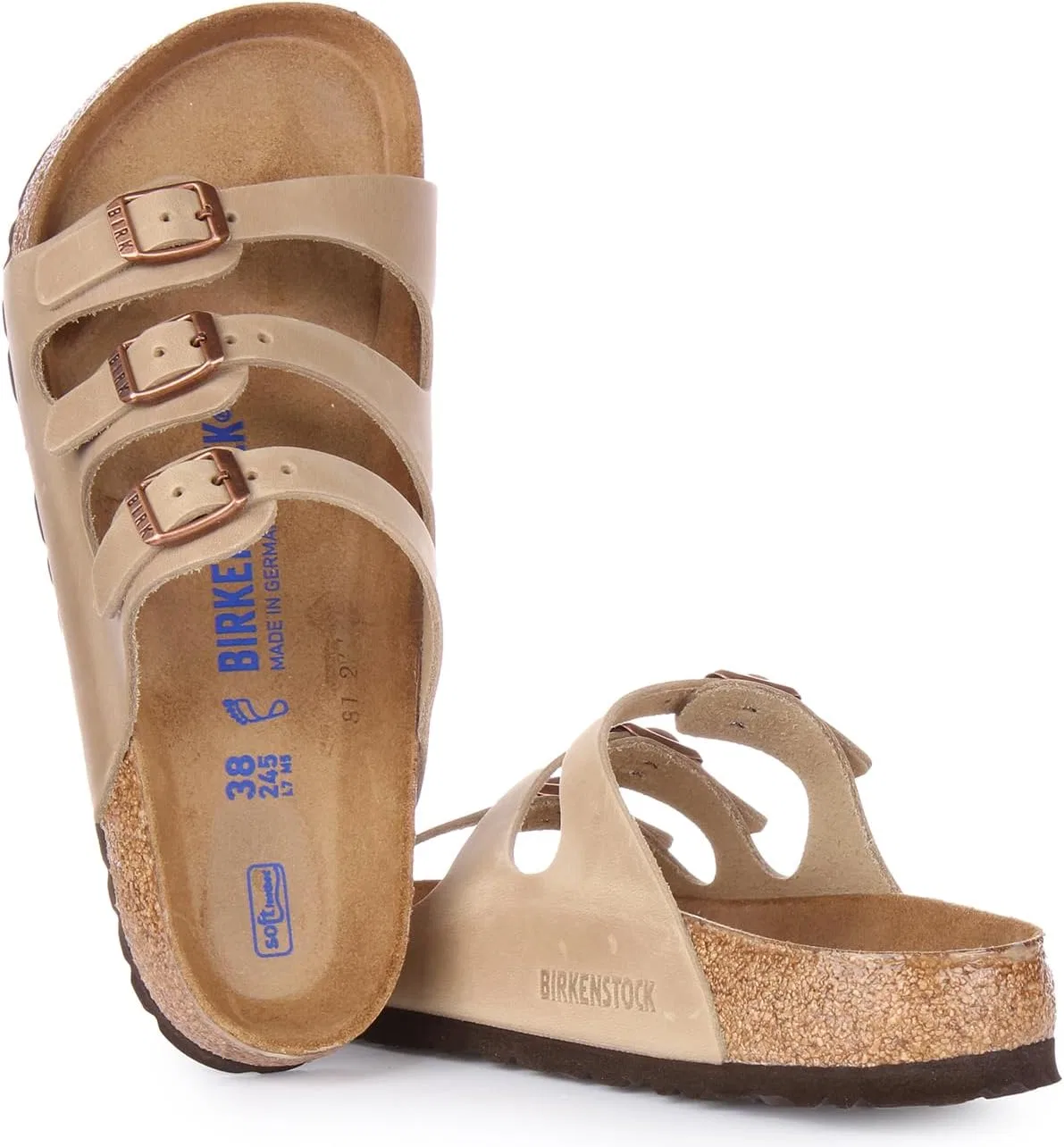 Спортивные сандалии, кожаные, Birkenstock, Табачный Коричневый — фото 4