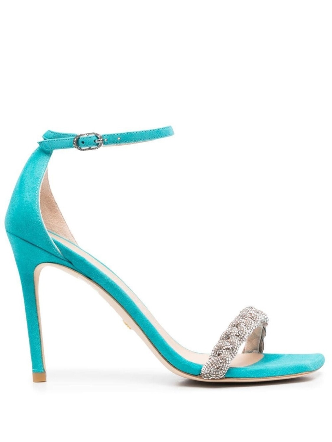 Stuart Weitzman Sue 100mm braided-strap sandals, синий