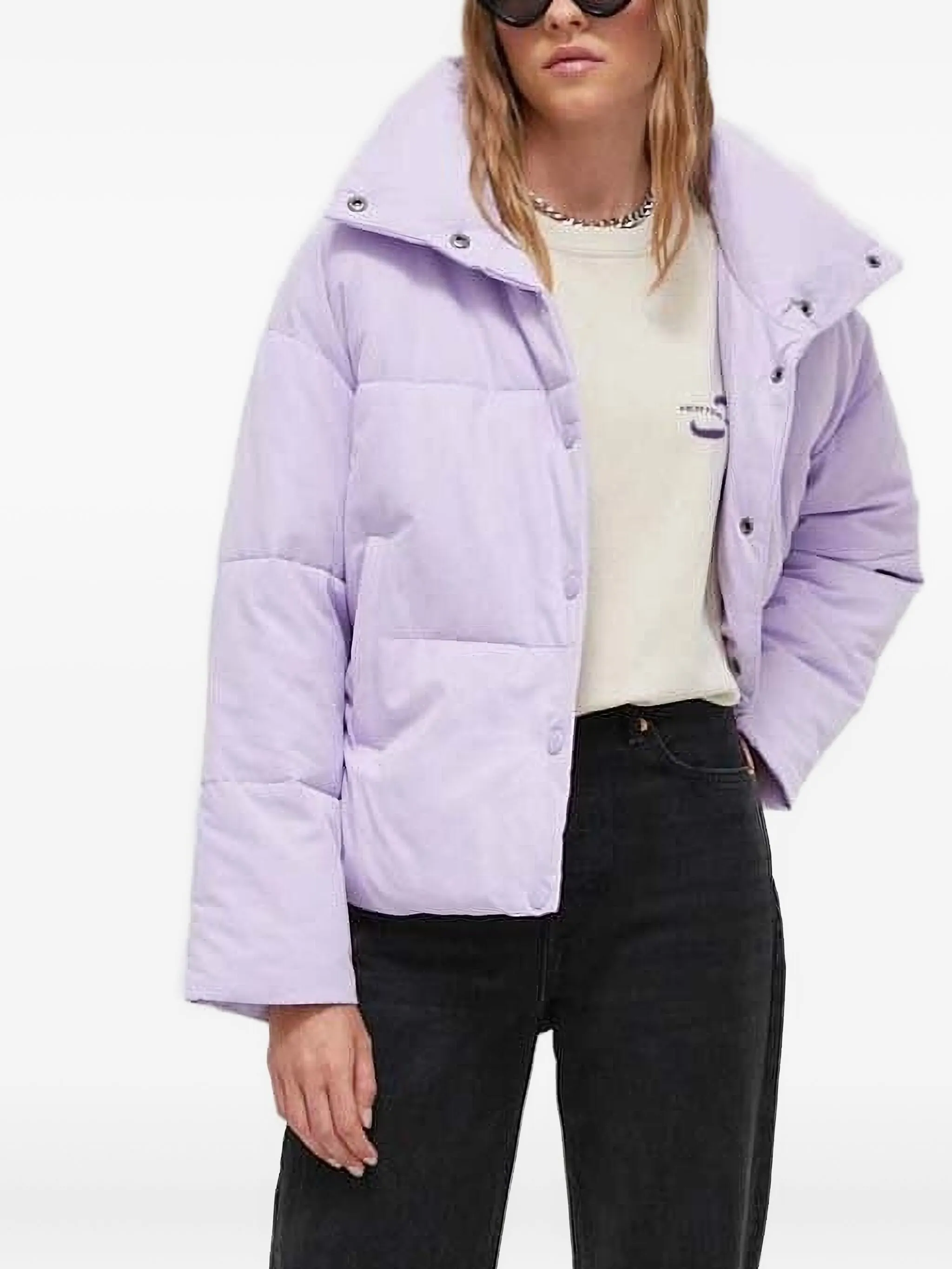 

Стеганый пуховик с высоким воротником Billabong, фиолетовый