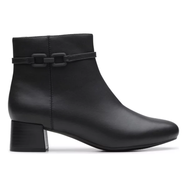 Женские ботильоны Iridessa Air на танкетке с удобными застежками Clarks, цвет black leather — фото 2