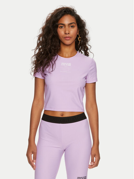 

Футболка slim fit 76HAH602 Versace Jeans Couture, фиолетовый