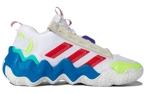 Кроссовки adidas Exhibit B Wear-resistant Non-Slip White Green Blue, белый — фото 2