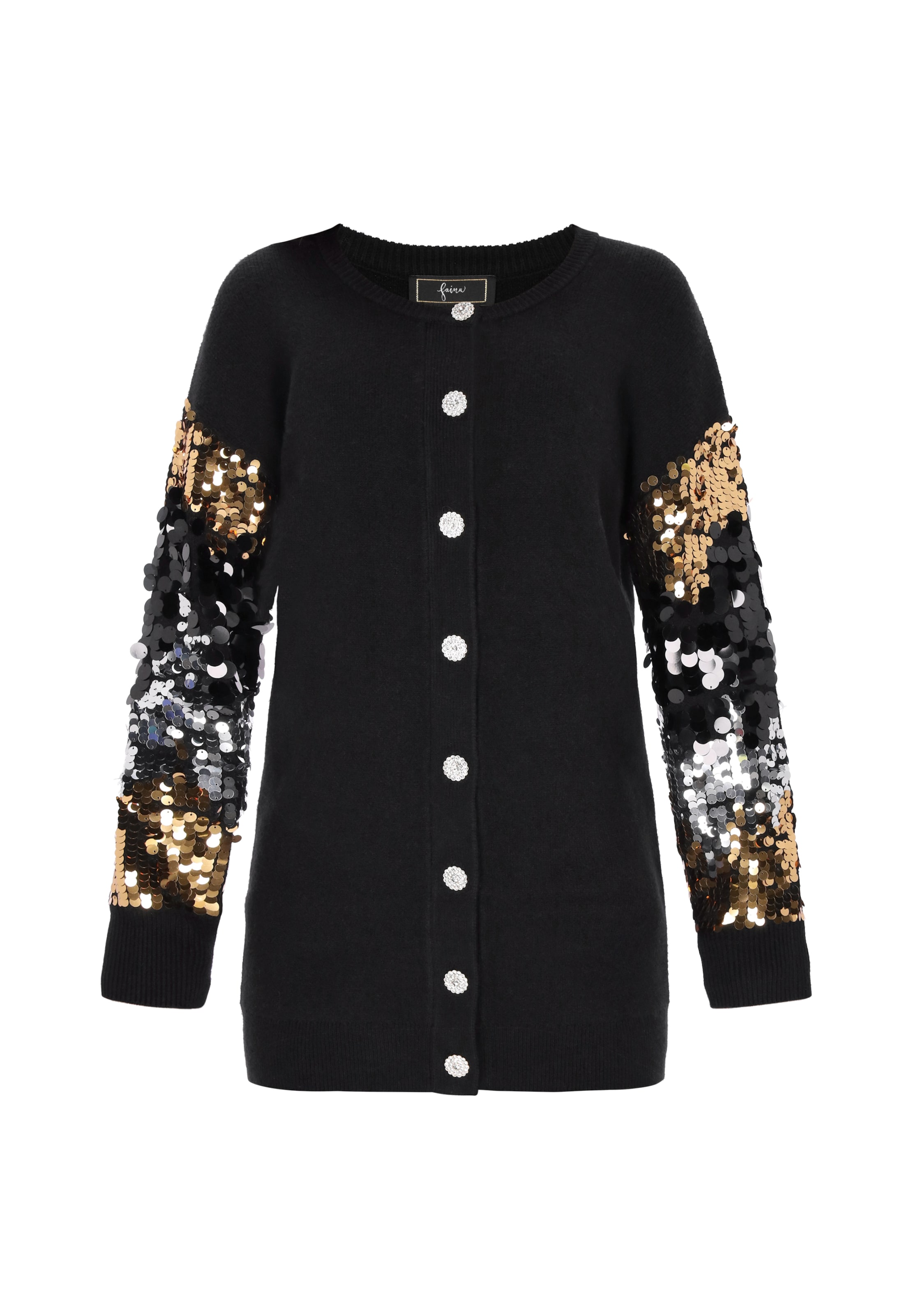 

Faina Вязаный кардиган в черном цвете