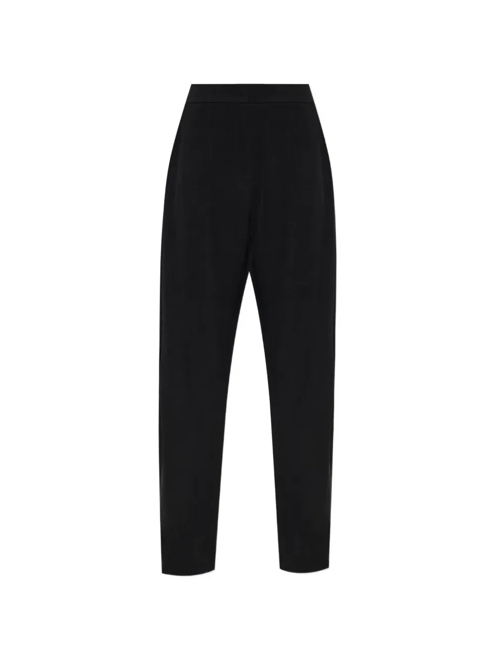 Брюки прямого кроя со складками EMPORIO ARMANI, черный