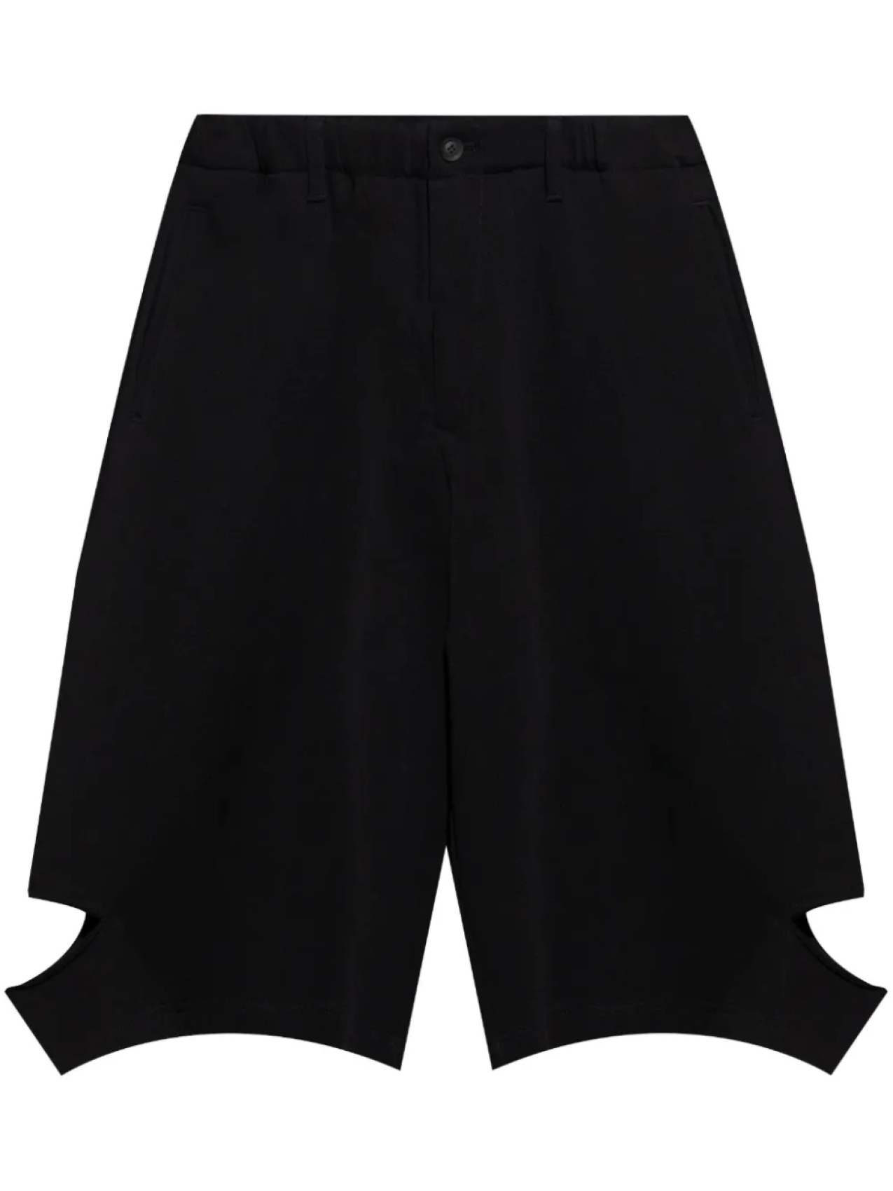 

Хлопковые брюки с вырезами от Yohji Yamamoto, черный