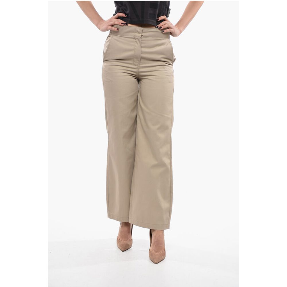 

Брюки прямого кроя с высокой талией Palm Angels, Beige