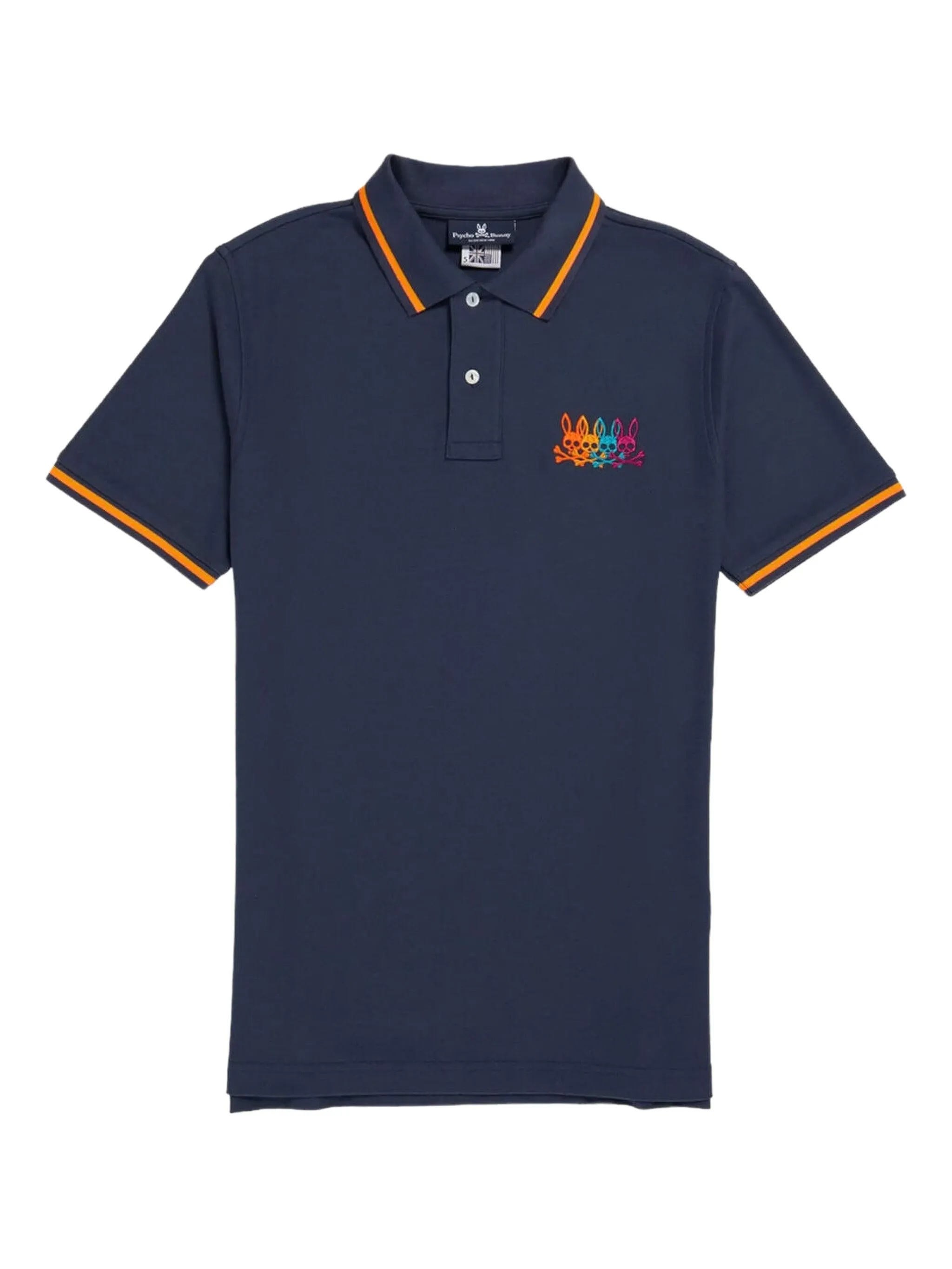 

Рубашка поло Lafayette с полосками Psycho Bunny, синий