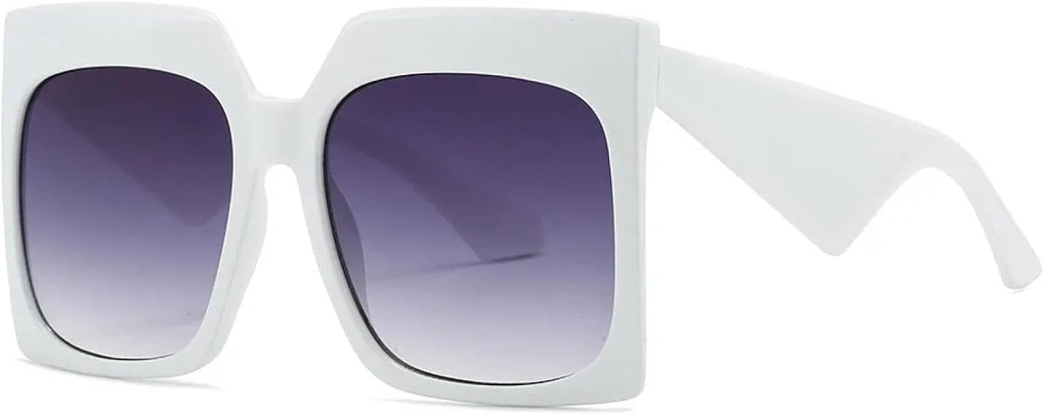 

Крупные солнцезащитные очки в большой оправе для женщин и мужчин, роскошные, винтажные, популярные, в стиле панк, с леопардовым принтом, пляжные очки TYUVIVO, White Gray