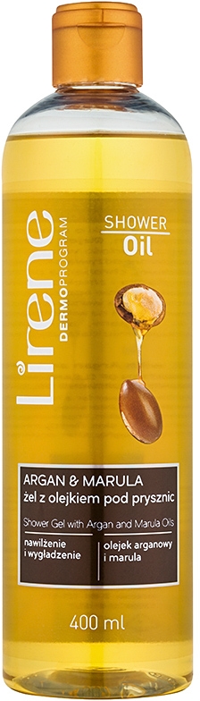 

Масло для душа с аргановым и маруловым маслом и питательным эффектом Lirene, 400 мл
