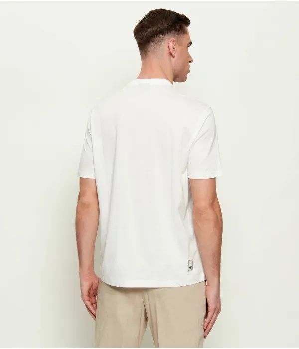Футболка regular fit Emporio Armani, экрю — фото 3
