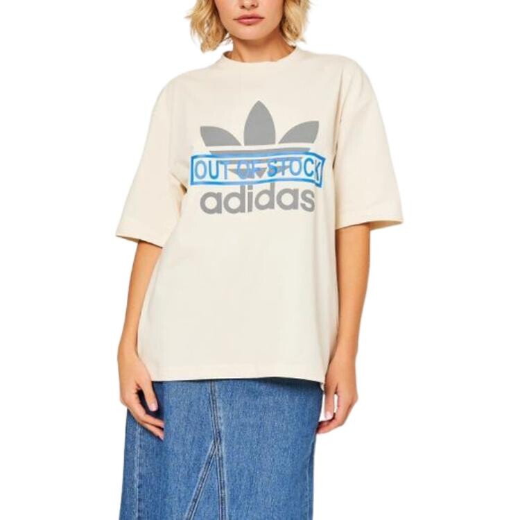 Футболка с логотипом Clover X KSENIASCHNAIDER Co-branded Series для женщин, цвет белый Adidas Originals — фото 4