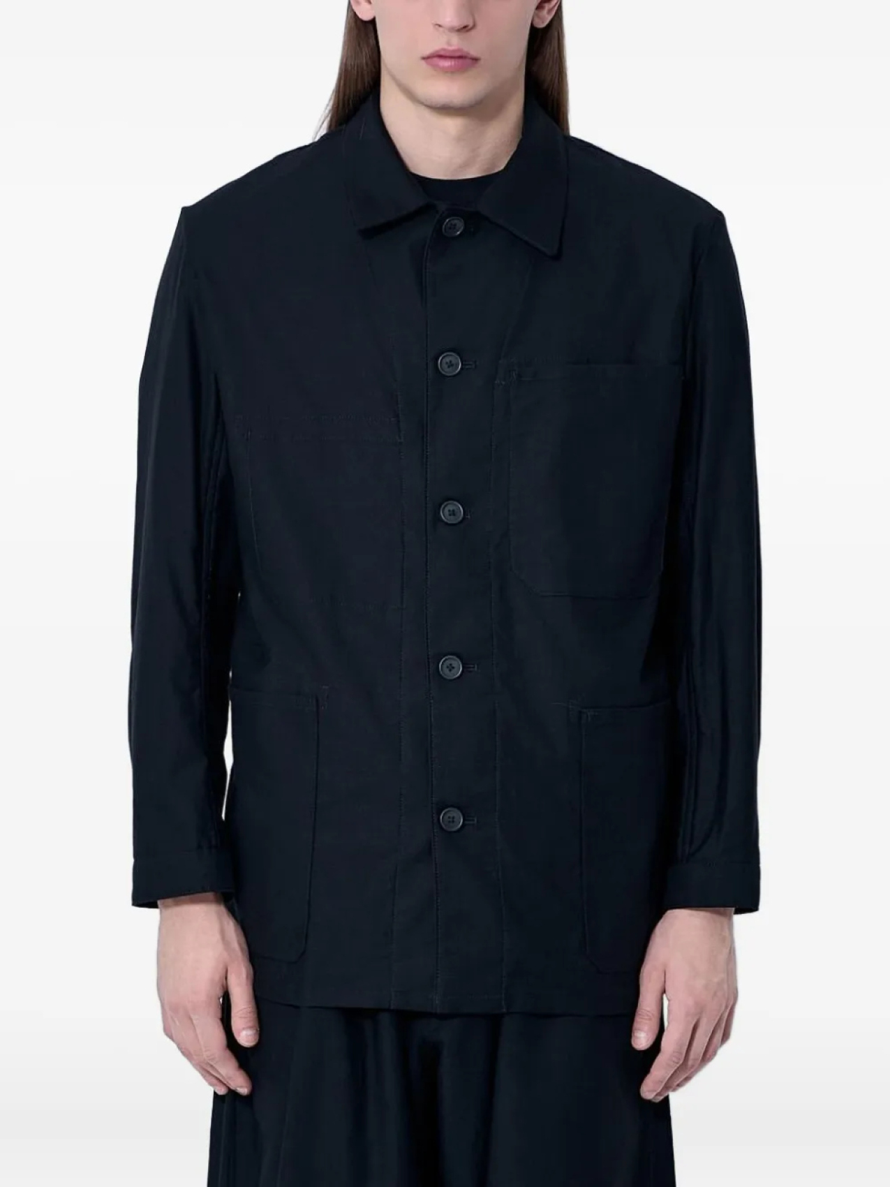 

Пиджак с застежкой на пуговицы Yohji Yamamoto, черный