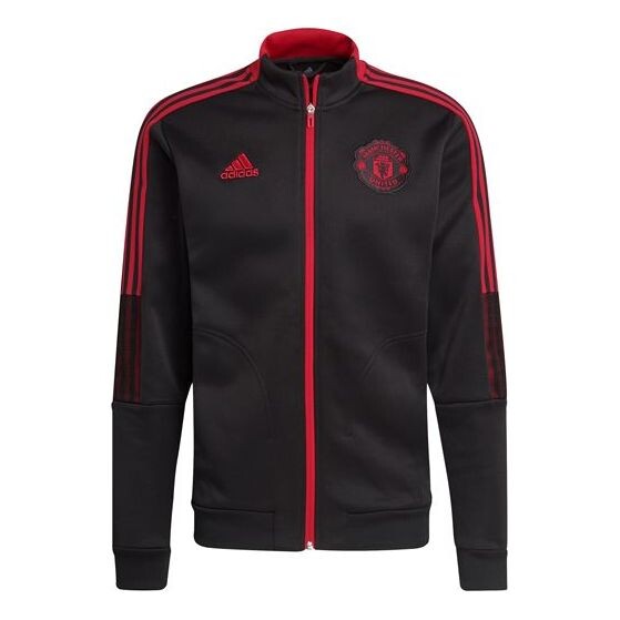 

Куртка manchester united soccer/football casual sports jacket black Adidas, черный
