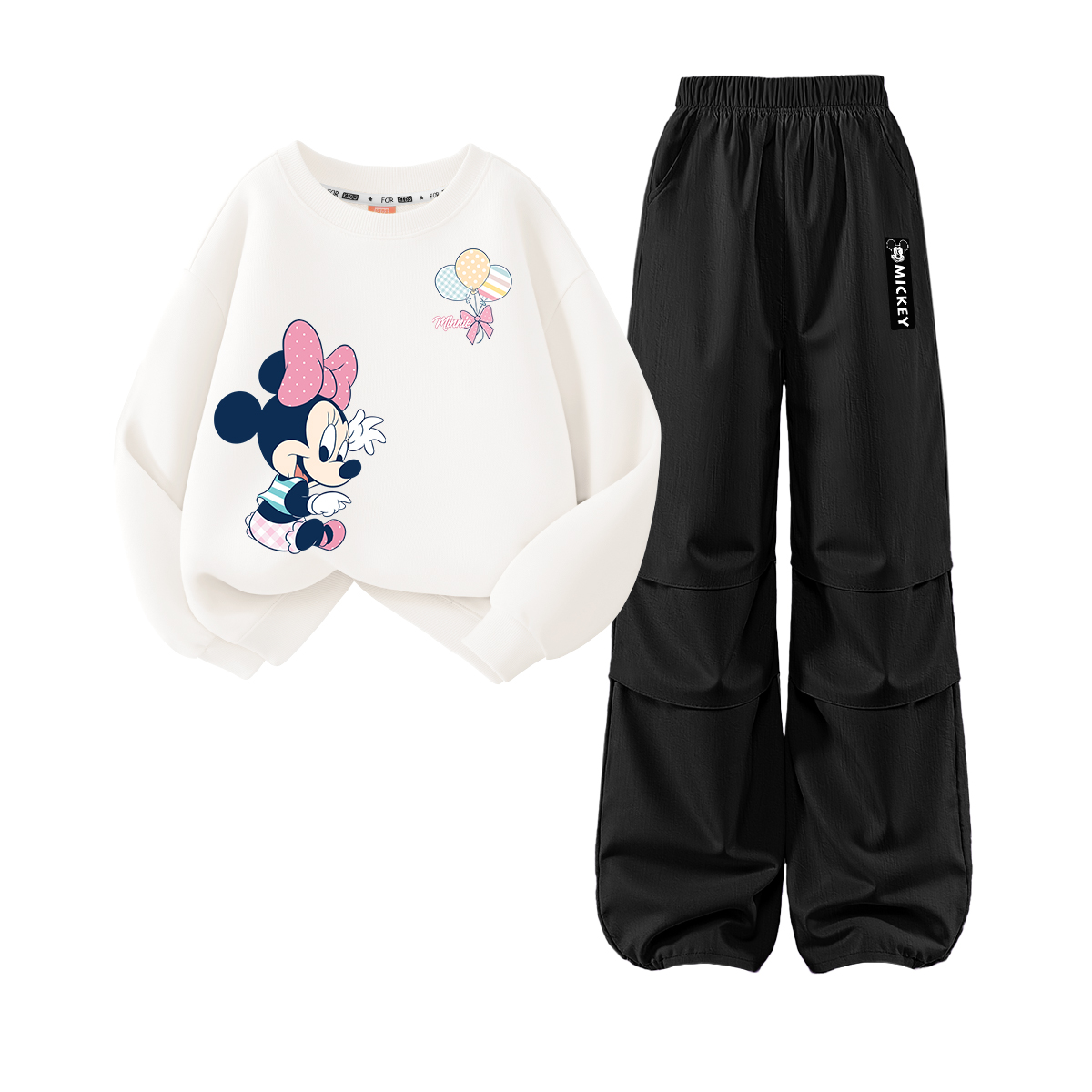 

Детская повседневная спортивная одежда Disney, белый/черный