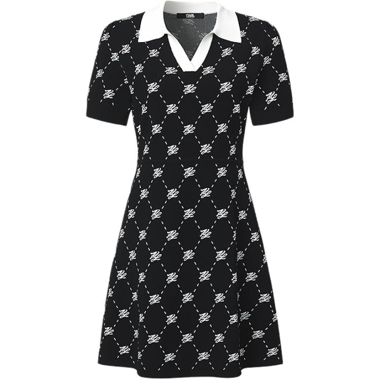 

Платье Karl Lagerfeld с коротким рукавом KARL LAGERFELD / Karl Lagerfeld Jeans, белый