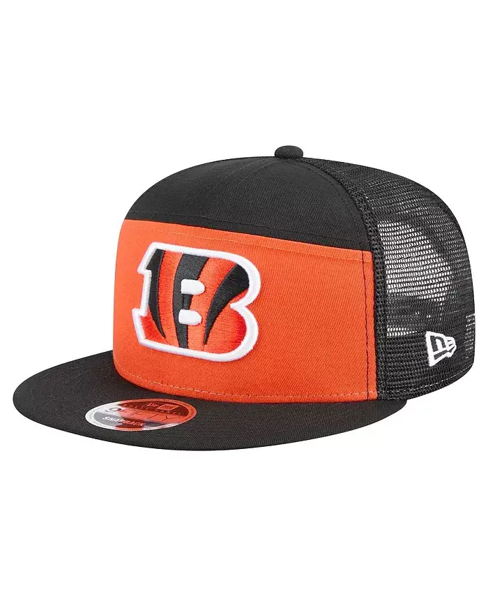 

Мужская бейсболка-кнопка Cincinnati Bengals Outdoor Split Panel 9FIFTY, оранжево-черная New Era