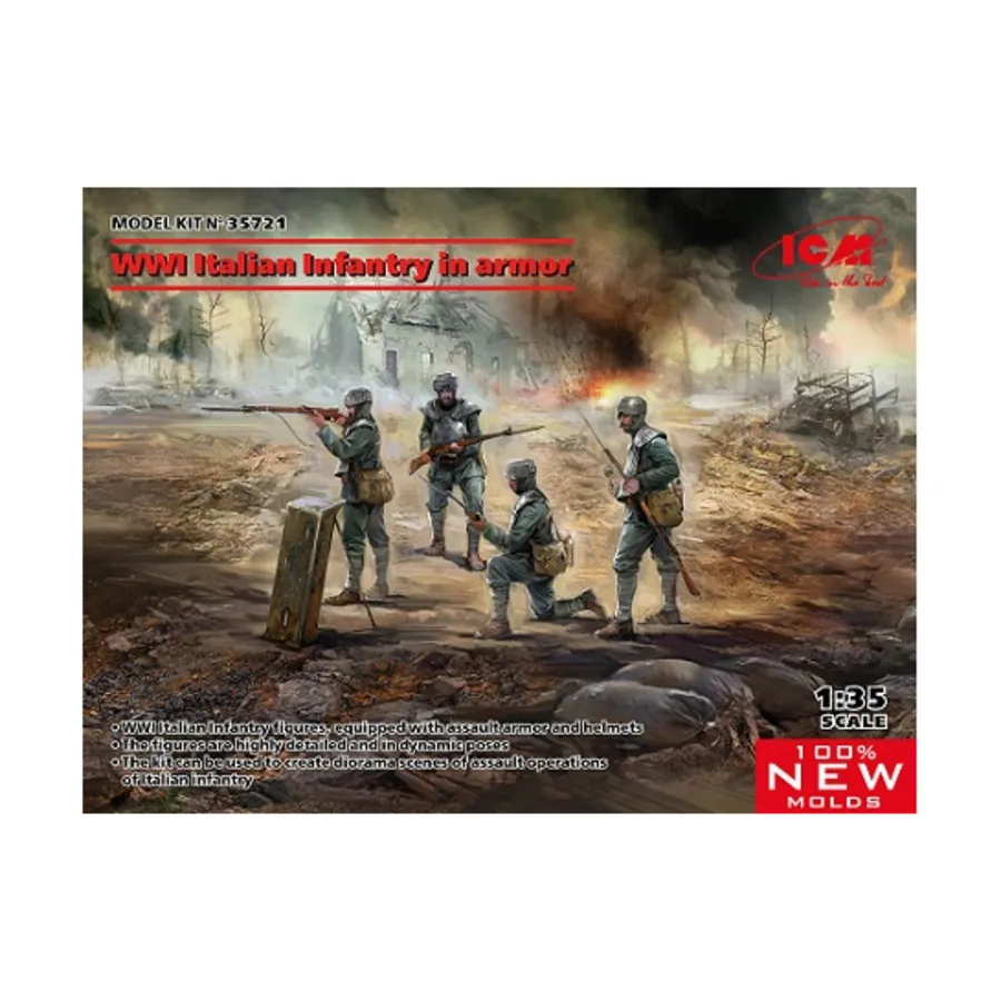 

Итальянская пехота Первой мировой войны в броне, Military Models 1/35 Scale (ICM)